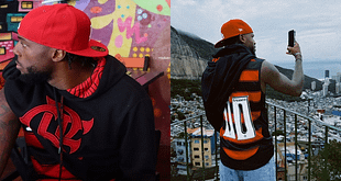 Jogador português ‘invade’ favela do Rio vestindo camisa do Flamengo