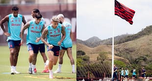 Sem folga! Elenco do Flamengo inicia preparação para jogo contra o Bragantino nesta quinta