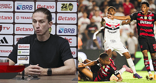 Filipe Luís é direto ao falar sobre punição a Plata após jogo do Flamengo x São Paulo