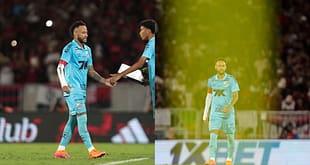“Te amo”: jogador do Flamengo se declara a Neymar, do Santos